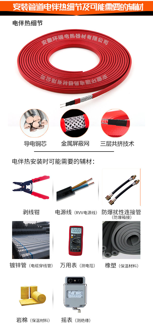 管道電伴熱產品及輔材